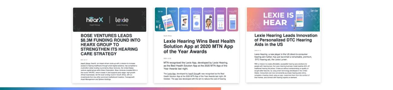 Images of Lexie press releases